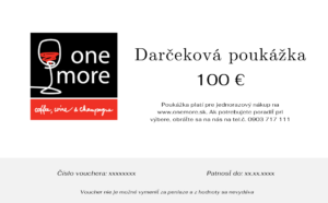 Darčeková poukážka v hodnote 100 EUR